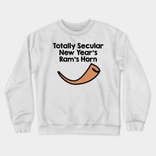 Totally Secular New Year's Ram's Horn Crewneck Sweatshirt